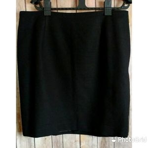 Vince Camuto Black Pencil Skirt with Gold Side Zip
